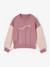 Colourblock Sports Sweatshirt for Girls old rose 