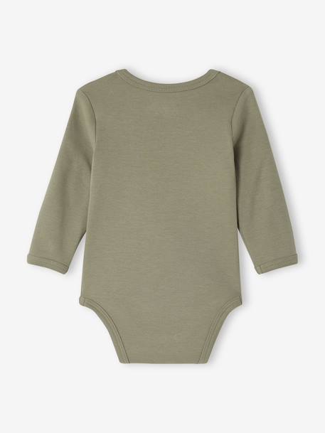 Pack of 5 Bodysuits with Cut-Away Shoulders for Newborns khaki 