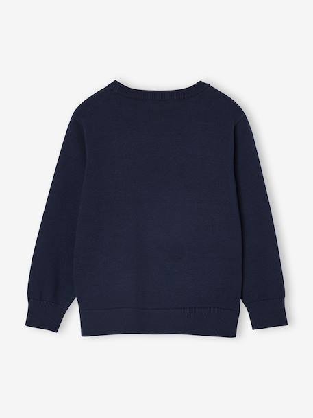 Jacquard Jumper for Boys navy blue 