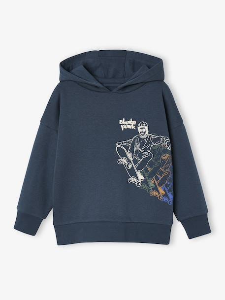 Hooded Sweatshirt with Skate Print anthracite 