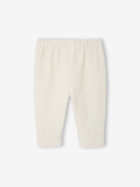 Corduroy Trousers for Newborns ecru 