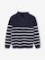 Striped Long-Sleeved Trucker Jumper for Boys navy blue 