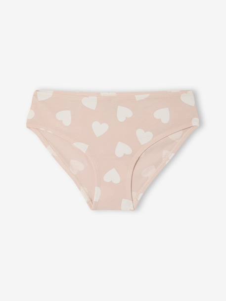 Pack of 10 Fancy Briefs for Girls rose 