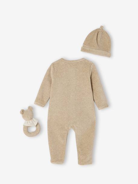Customisable ENVIE DE FRAISE unisex newborn set marl beige 