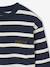 Striped Long-Sleeved T-Shirt for Boys bordeaux red+ecru+night blue 
