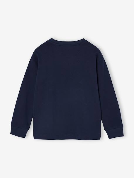 T-Shirt with Bouclé Motif for Boys navy blue 