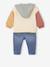 Hooded sweatshirt + jeans set for babies multicoloured 