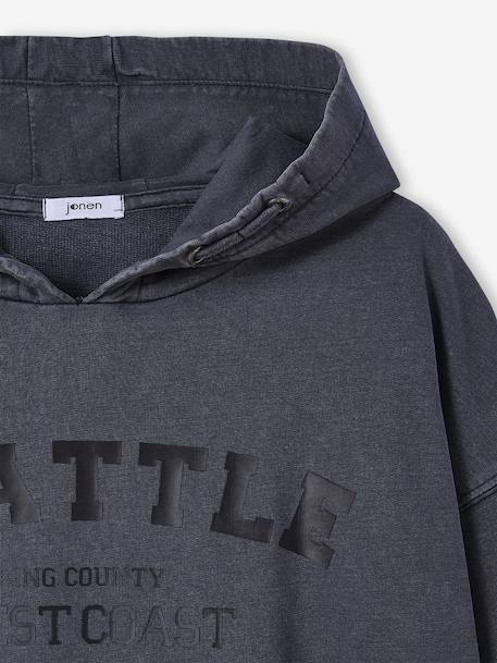 Hooded Sweatshirt with Print for Boys, JONEN black 