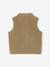 Sherpa sleeveless cardigan for babies ecru+taupe 