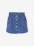 Denim Skirt with Heart Pocket for Girls bleached denim+brut denim 