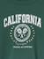 Oversized girls' sportswear sweatshirt green 