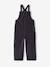 Set of t-shirt and cord dungarees girl anthracite 
