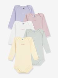 Pack of 5 long-sleeved bodysuits for baby's weekdays PETIT BATEAU