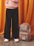 Wide Corduroy Trousers for Girls anthracite+BROWN MEDIUM SOLID+chocolate+ecru+grey blue+khaki+mauve+plum+rose 