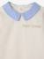 Pack of 2 Velour Sleepsuits for Newborns, ENVIE DE FRAISE ecru 