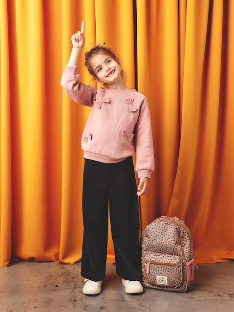 Sweatshirt with raised bow details for girls blush 