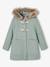 Hooded Duffel Coat with Toggles, in Woollen Fabric, for Girls blush+camel+grey green 