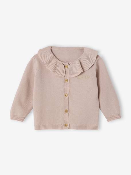 Customisable ENVIE DE FRAISE wool and cashmere newborn set blush 