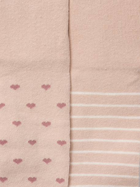 Pack of 2 Pairs of Fancy Tights for Baby Girls pale pink 