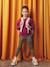 Leggings Lined in Polar Fleece for Girls BROWN LIGHT ALL OVER PRINTED+chocolate+dusky pink+printed grey 