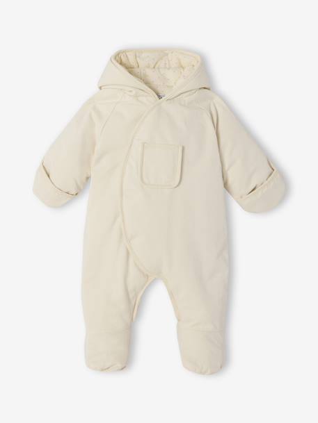 Pramsuit for newborns, unisex, lined and water-repellent ENVIE DE FRAISE ecru 