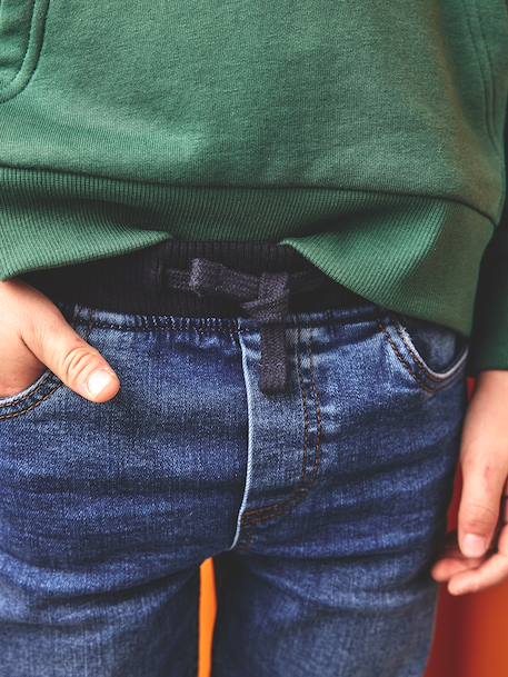 Indestructible relaxed straight jeans easy to pull on for boys denim grey+double stone+stone 