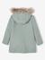 Hooded Duffel Coat with Toggles, in Woollen Fabric, for Girls blush+camel+grey green 