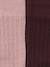 Pack of 2 Pairs of Cable Knit Tights for Girls mauve 