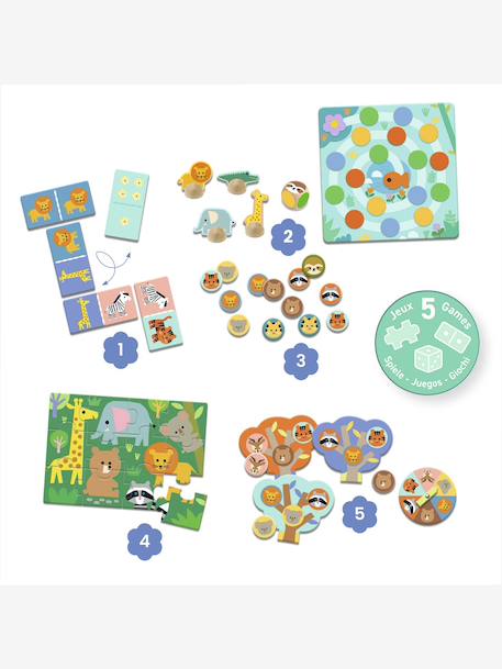 Wild Animals - 5 DJECO Games yellow 