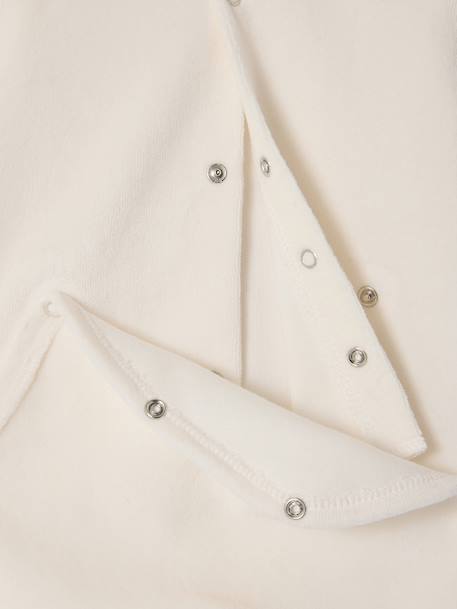 Pack of 2 Velour Sleepsuits for Newborns, ENVIE DE FRAISE ecru 