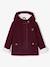 Woollen Coat with Hood & Sherpa Lining for Girls BEIGE MEDIUM SOLID WITH DECOR+bordeaux red+GREEN DARK SOLID WITH DESIGN 