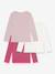 Pack of 3 PETIT BATEAU long-sleeved cotton T-shirts for girls rose 