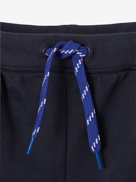 Sports Bermuda Shorts, Side Stripe, for Boys BLUE DARK SOLID WITH DESIGN 