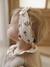 Baby dress + cardigan + band for head accessories for hair set old rose+vanilla 