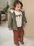 Parka + lightweight jacket 3-in-1 for babies old rose+olive 