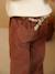 Corduroy Trousers with 'Leopard' Tie Belt for Babies terracotta 