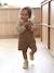Short Corduroy Dungarees for Babies pecan nut 