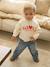 Sweatshirt and wide-leg jeans set for babies vanilla 