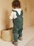 Corduroy Dungarees with Ruffles for Babies green+PURPLE DARK SOLID 