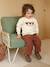 Corduroy Trousers with 'Leopard' Tie Belt for Babies terracotta 