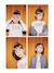 Long-Sleeved T-Shirt for Girls, BASICS ecru+pale pink 