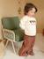 Corduroy Trousers with 'Leopard' Tie Belt for Babies terracotta 