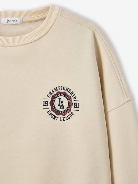 University Sweatshirt with Letters on the Back ecru 