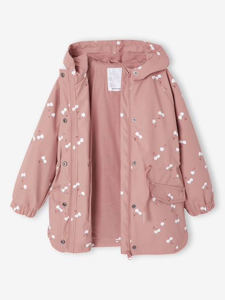 Hooded Raincoat with Magical Motifs for Girls blush+GREEN MEDIUM ALL OVER PRINTED+pale pink+rose+sky blue 