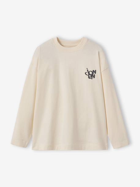 Pack of 2 Faded-Effect T-Shirts for Boys, JONEN ecru 