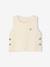 Sleeveless jumper for babies ecru+navy blue+rosy 
