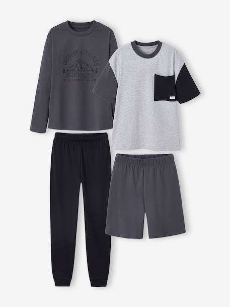 Pack of 2 Pyjamas for Boys, Jonen black 