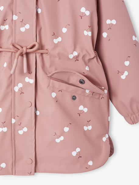 Hooded Raincoat with Magical Motifs for Girls blush+GREEN MEDIUM ALL OVER PRINTED+pale pink+rose+sky blue 