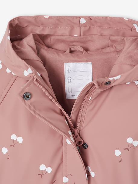 Hooded Raincoat with Magical Motifs for Girls blush+GREEN MEDIUM ALL OVER PRINTED+pale pink+rose+sky blue 