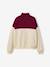 Colourblock High Neck Sweatshirt with Embroidered Letters, JONEN ecru 
